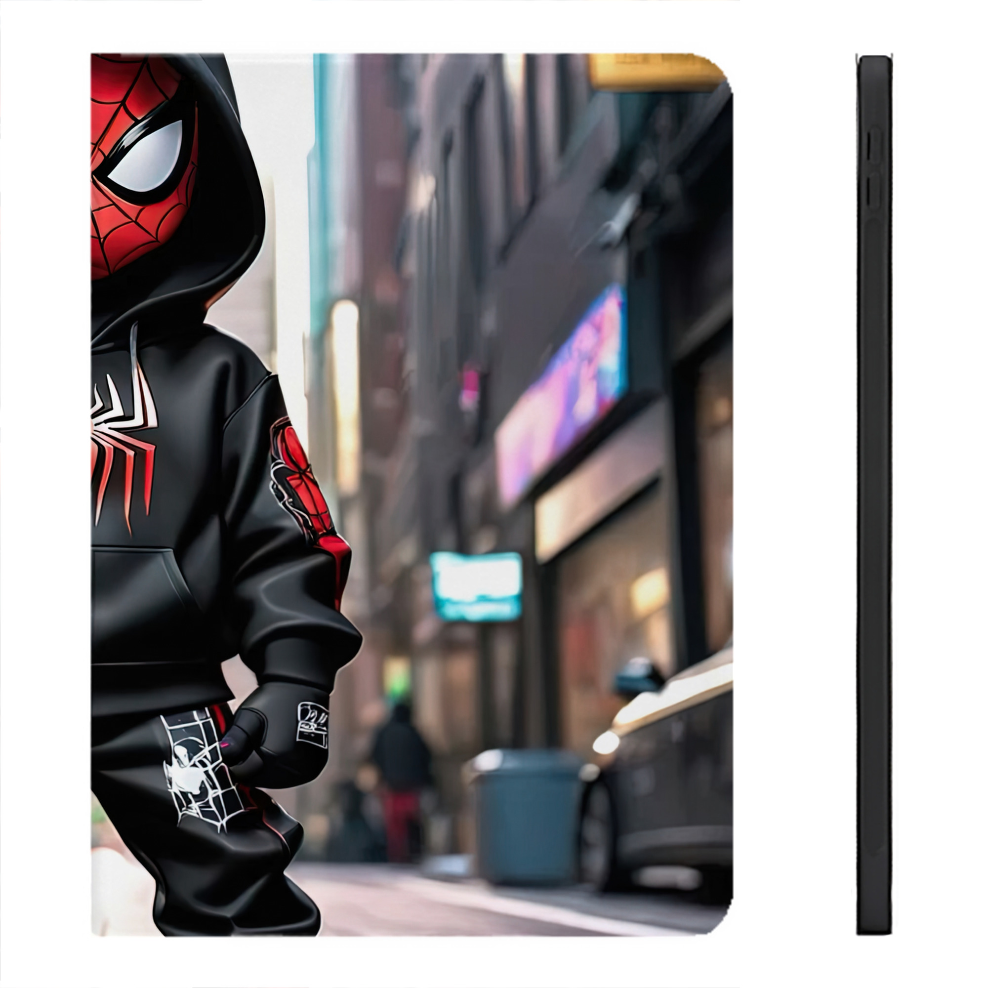 （画像用） Spider Man スパイダーマン IPadケース ペンホルダー付き ブックスタイルデザイン